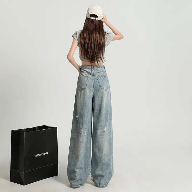 Concubine Zhu Jeans Women's Light Blue-4