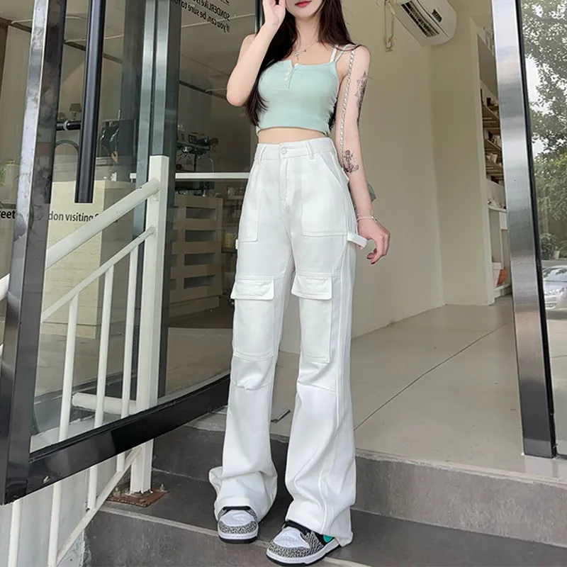 Concubine Zhu Jeans Women's White-4