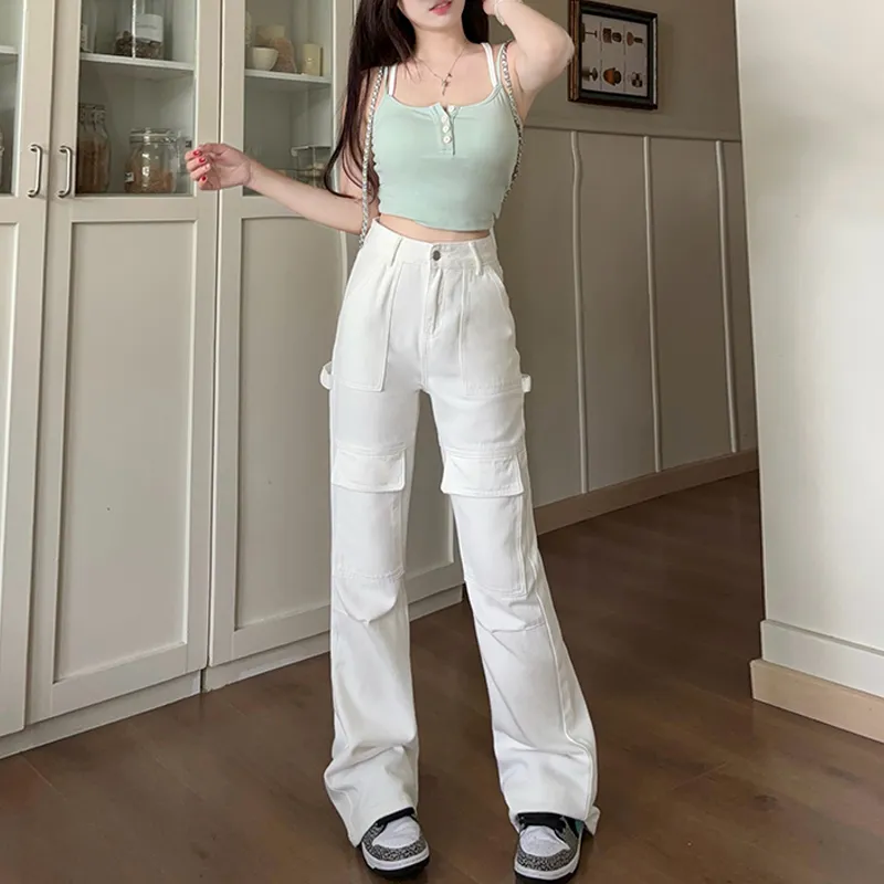 Concubine Zhu Jeans Women's White-3
