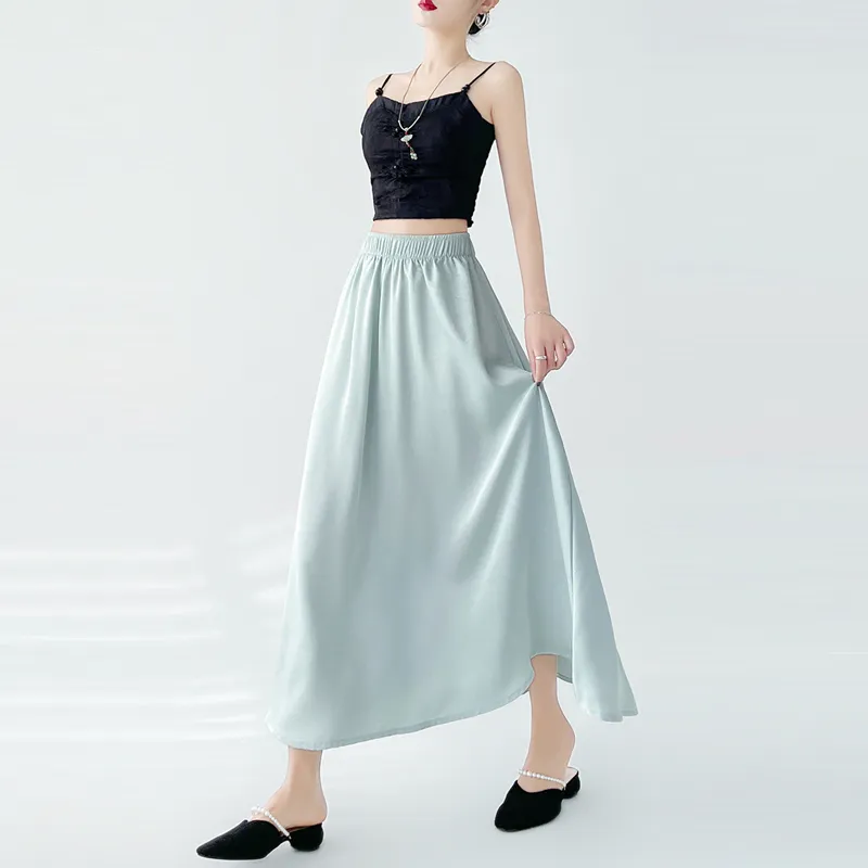 Concubine Zhu Casual Long Skirt Women's Pink-8