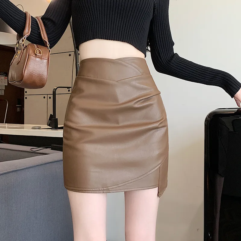 Concubine Zhu Leather Short Skirts Women's-13