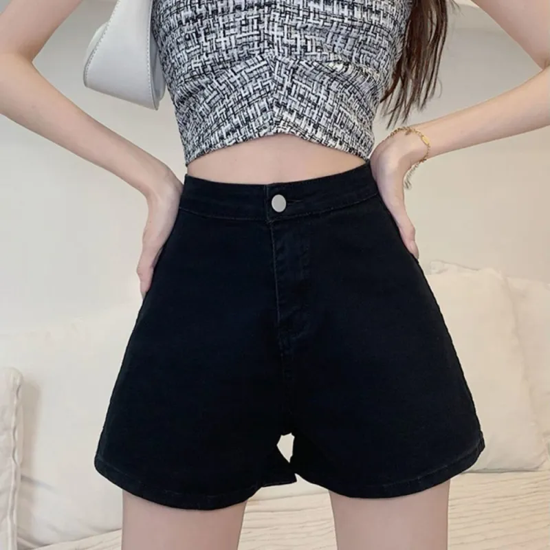 Concubine Zhu Denim Shorts Women's Black-2