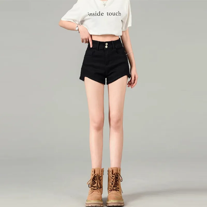 Concubine Zhu Denim Shorts Women's Black-2