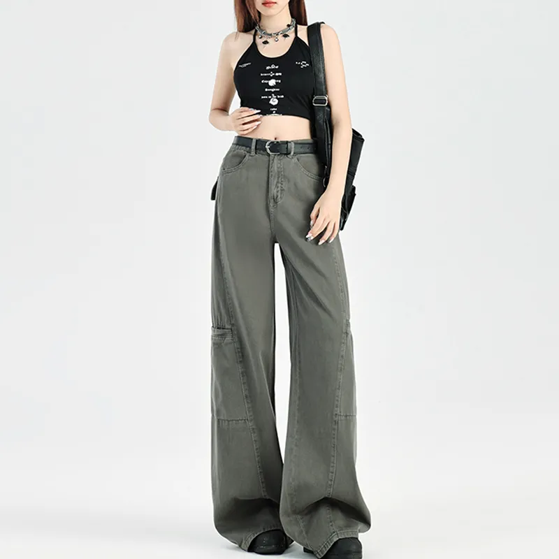 Concubine Zhu Jeans Women's Gray-4