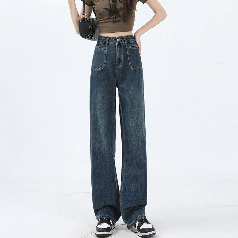 Concubine Zhu Jeans Women's Dark Blue-3