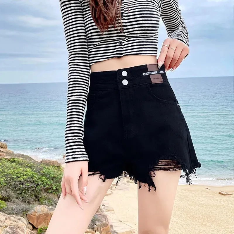 Concubine Zhu Denim Shorts Women's Light Blue-11