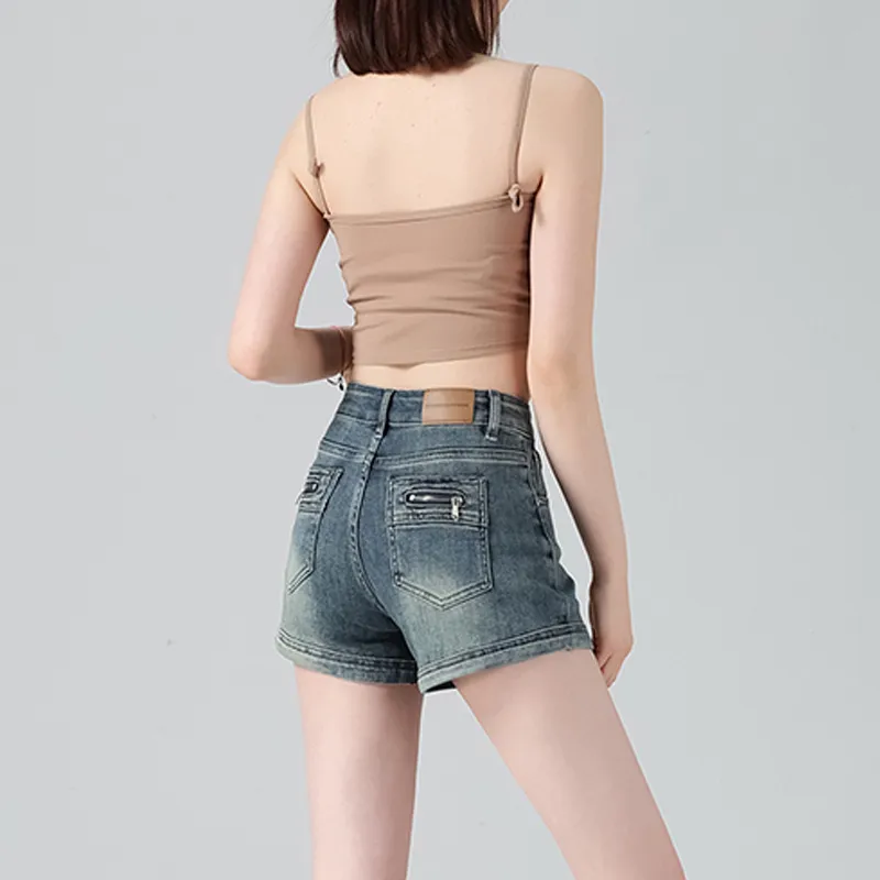 Concubine Zhu Denim Shorts Women's Black-7