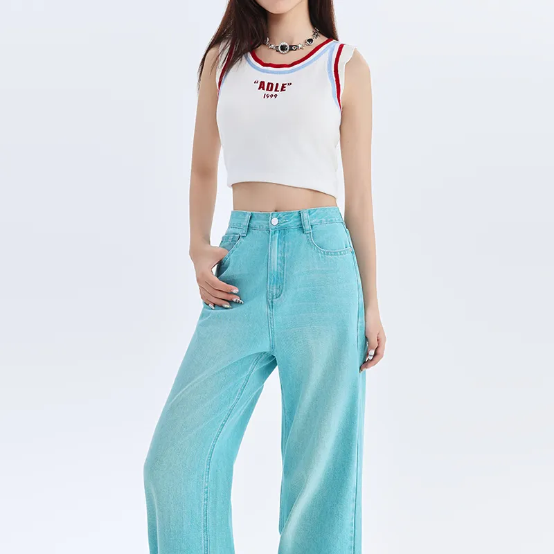 Concubine Zhu Jeans Women's Ocean Green-4
