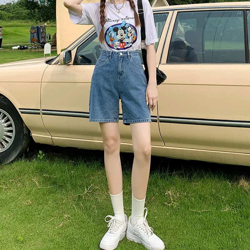 Concubine Zhu Denim Shorts Women's Light Blue-4