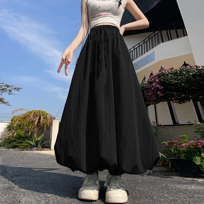 Concubine Zhu Casual Long Skirt Women's Black-7