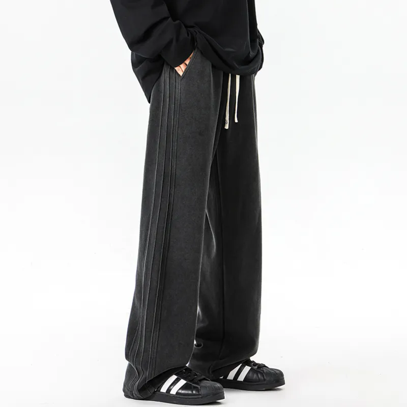 ALang Studio Casual Pants Unisex Washed Gray-9