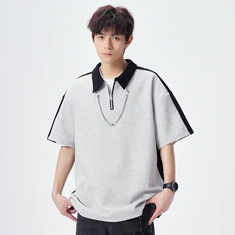 ALang Studio Polo Shirt Unisex Gray Black-2