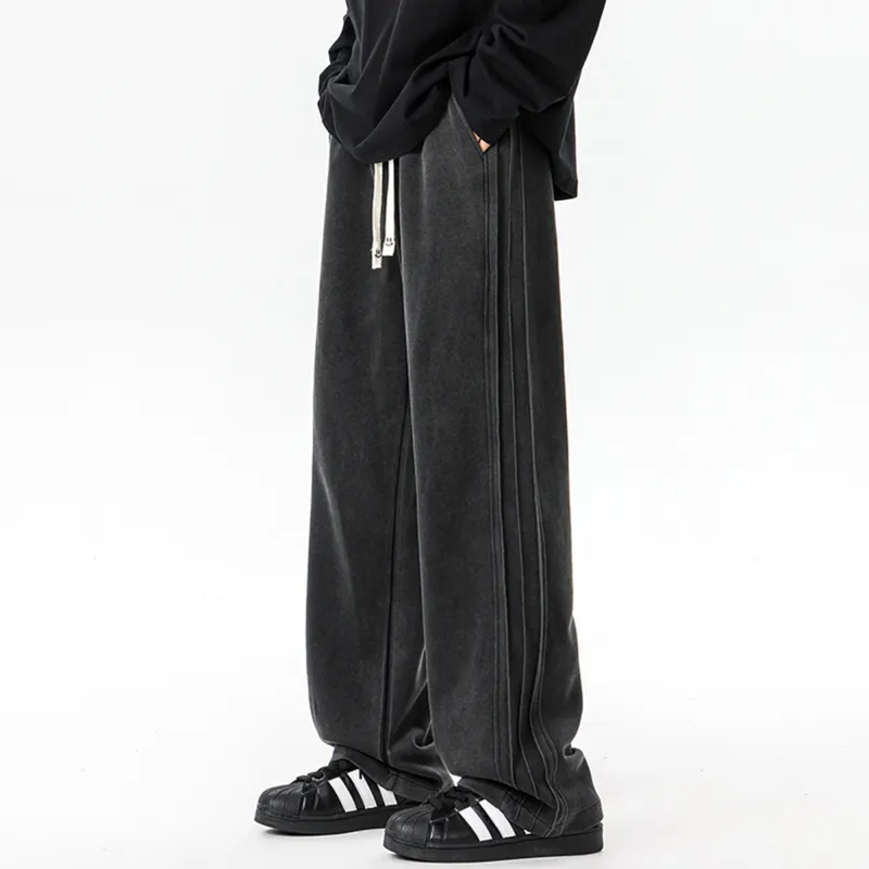 ALang Studio Casual Pants Unisex Washed Gray-10