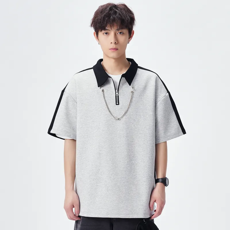 ALang Studio Polo Shirt Unisex Gray Black-5