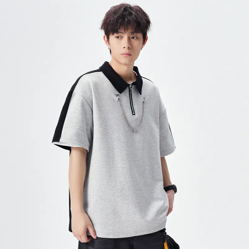 ALang Studio Polo Shirt Unisex Gray Black-4