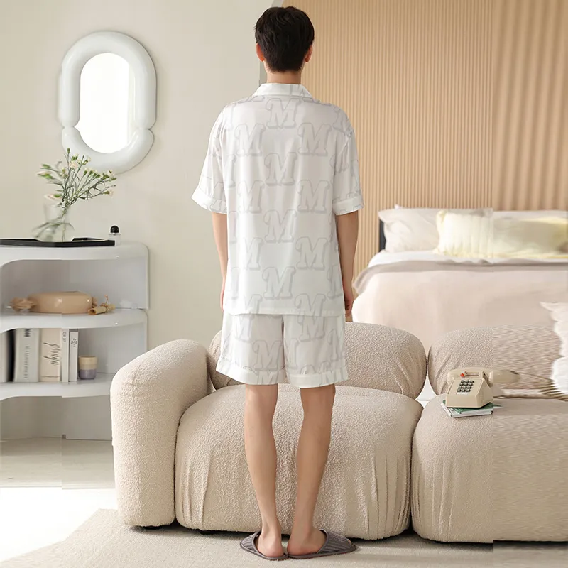 JinShaLa Pajama Set Men's White-1