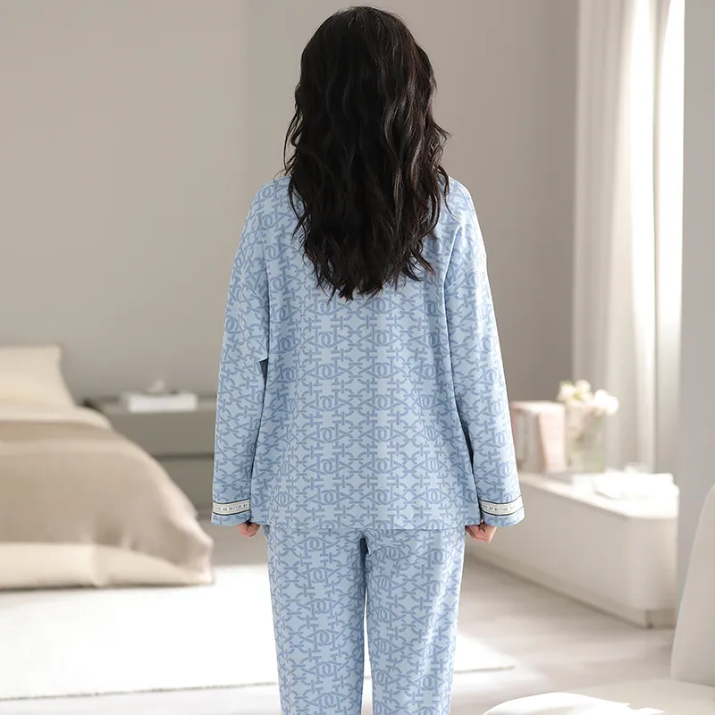 JinShaLa Pajama Set Women's Lake Blue-1