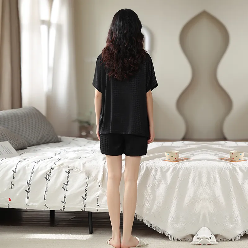 JinShaLa Pajama Set Women's Black-1