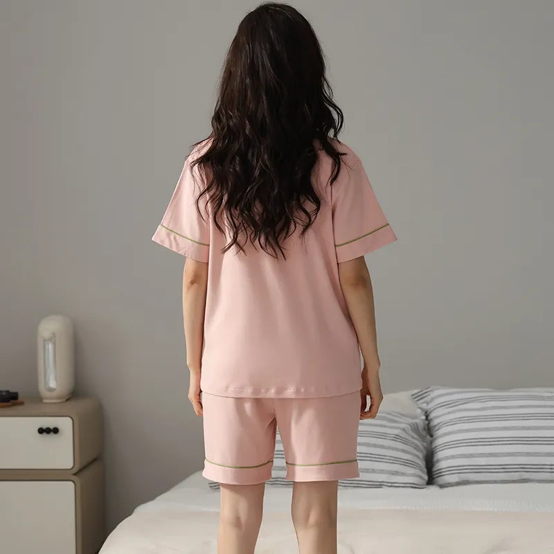 JinShaLa Pajama Set Women's Peach-1