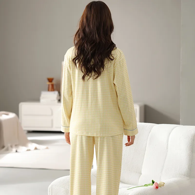 JinShaLa Pajama Set Women's Yellow-1