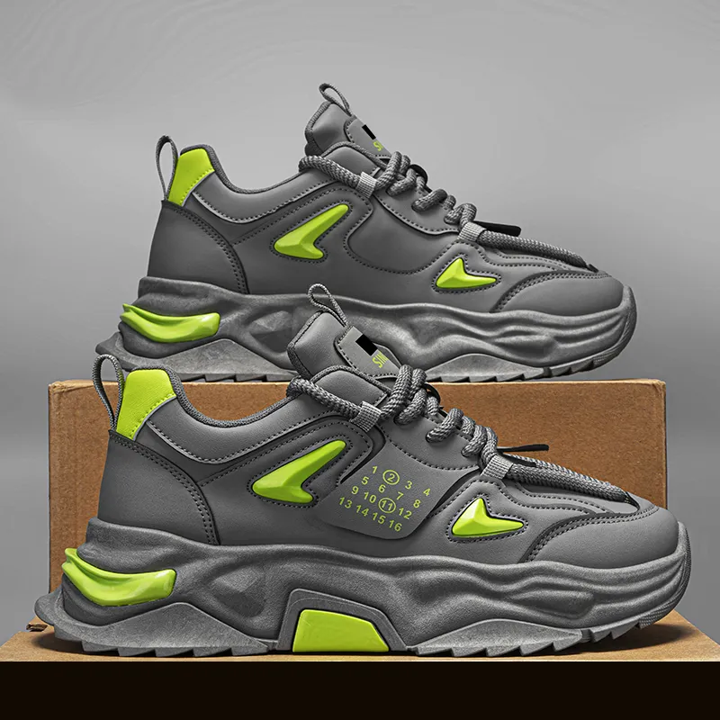 FIRS Kids Abrasion Resistant Waterproof Lightweight Low Top Chunky Sneakers Men's-7