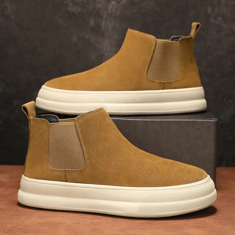 EASTERN CAMEL Short Chelsea Boots Men's-9