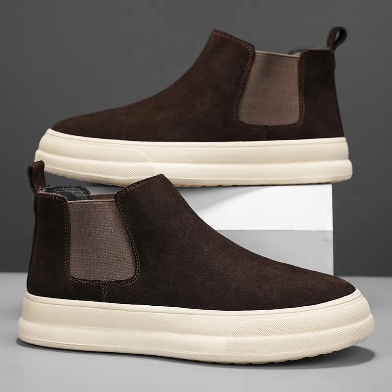 EASTERN CAMEL Short Chelsea Boots Men's-12