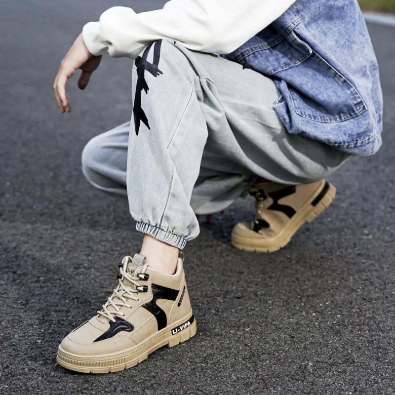 EASTERN CAMEL Abrasion Resistant Mid Top Casual Shoes Men's-17