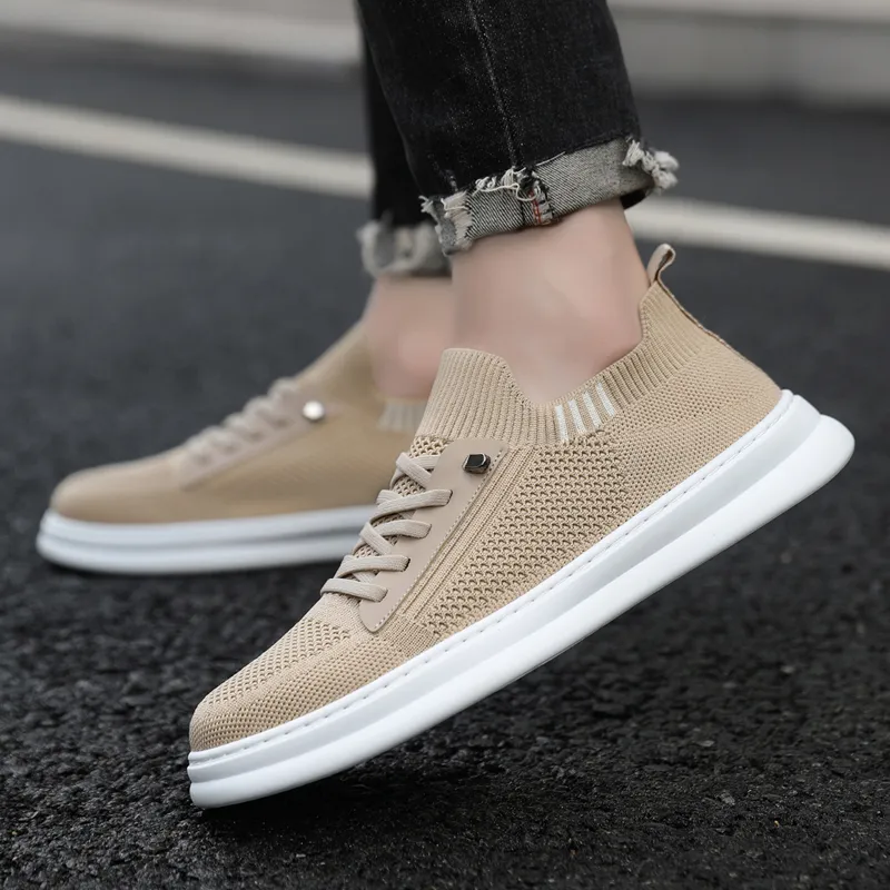 EASTERN CAMEL Slip Resistant Height Increasing Low Top Skateboard Shoes Men's-4