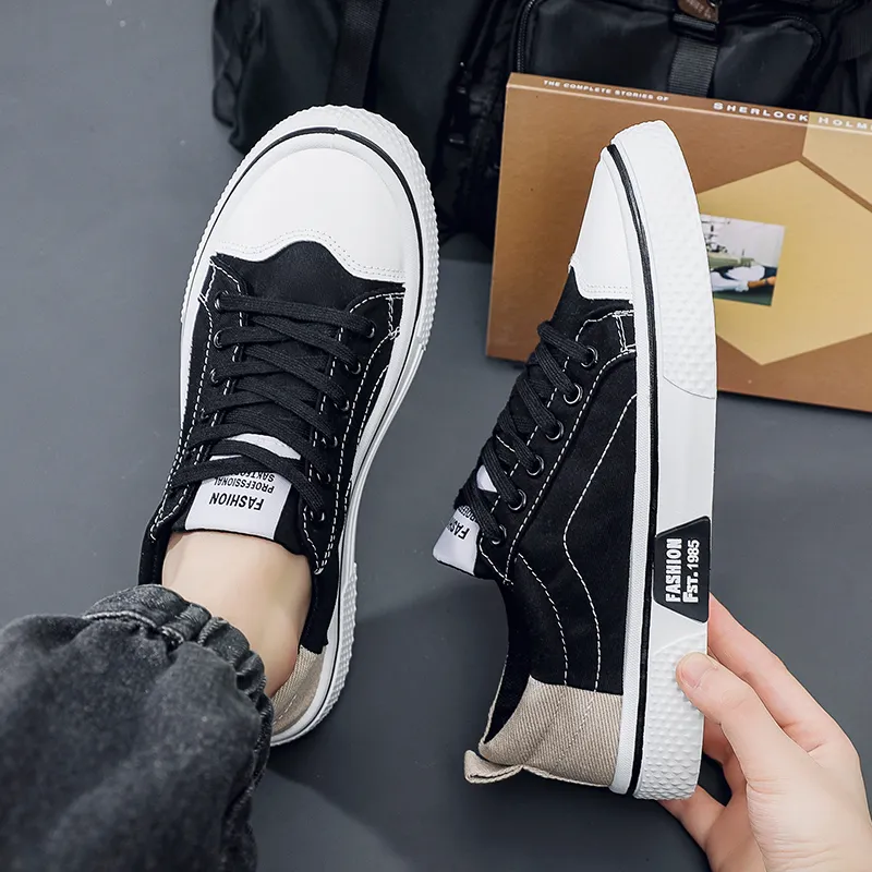 EASTERN CAMEL Skateboard Shoes Men Low Top Black-5