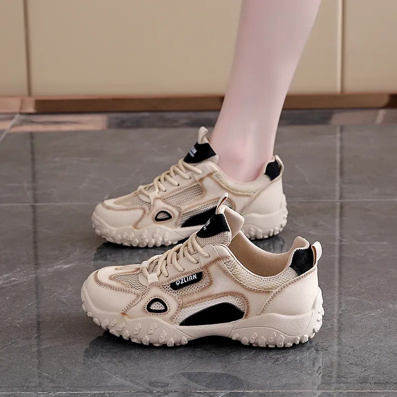 EASTERN CAMEL Casual Shoes Women's Low Top Beige/Beige Khaki/Beige Black-10