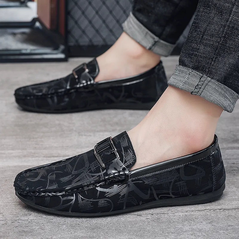 EASTERN CAMEL Gommino Loafers Men's Black-2