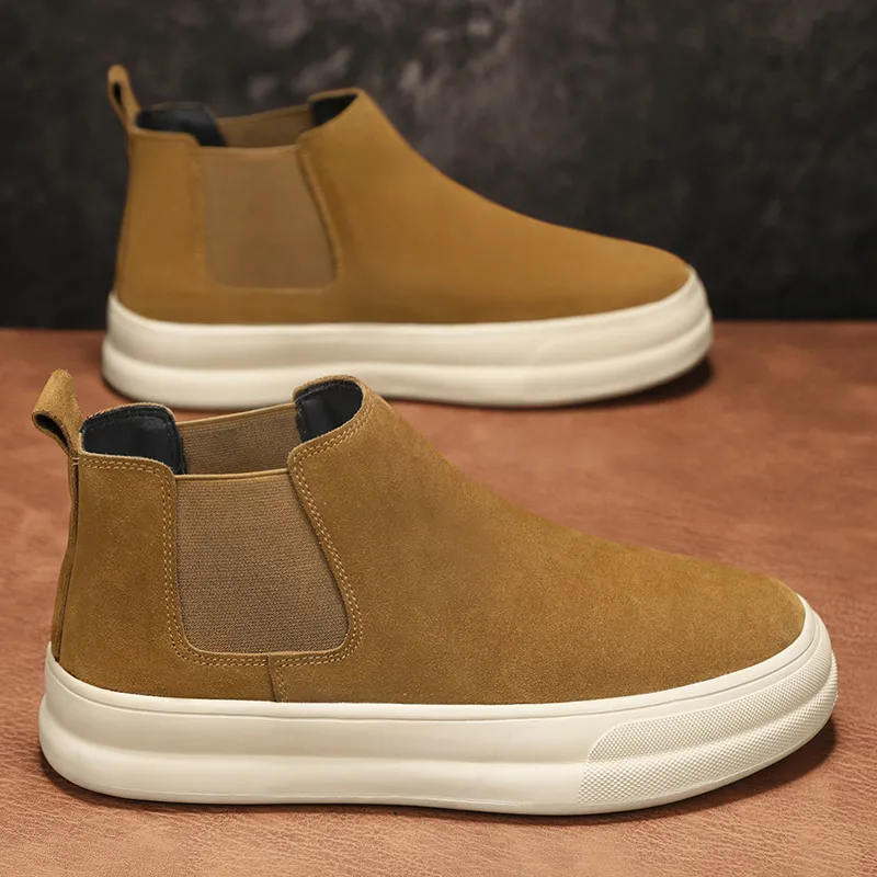 EASTERN CAMEL Short Chelsea Boots Men's-8