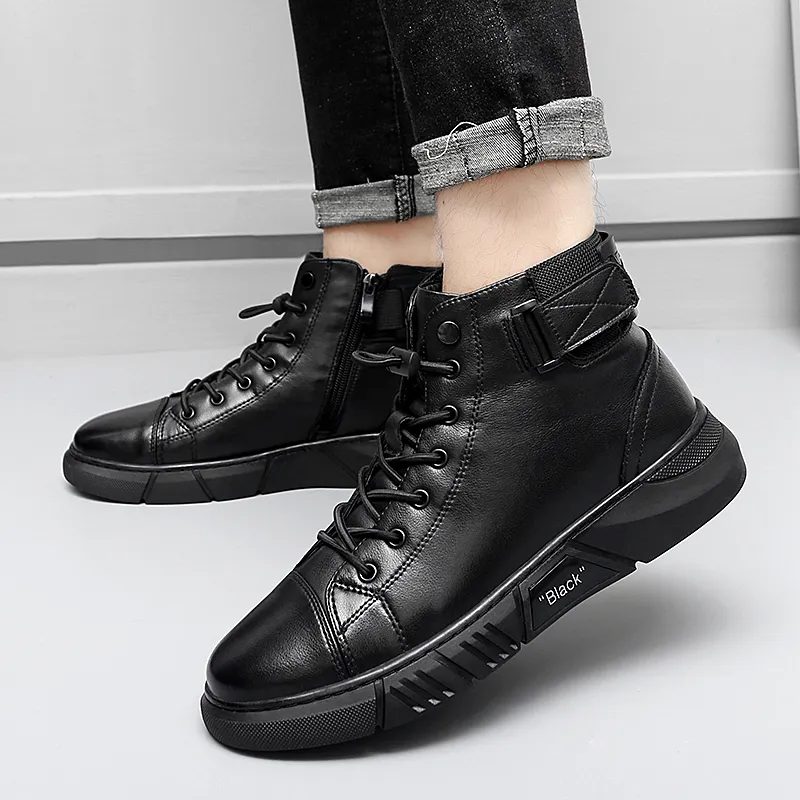EASTERN CAMEL Ankle Boots Men's Black-4