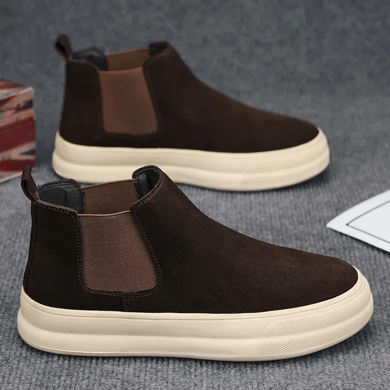 EASTERN CAMEL Short Chelsea Boots Men's-14