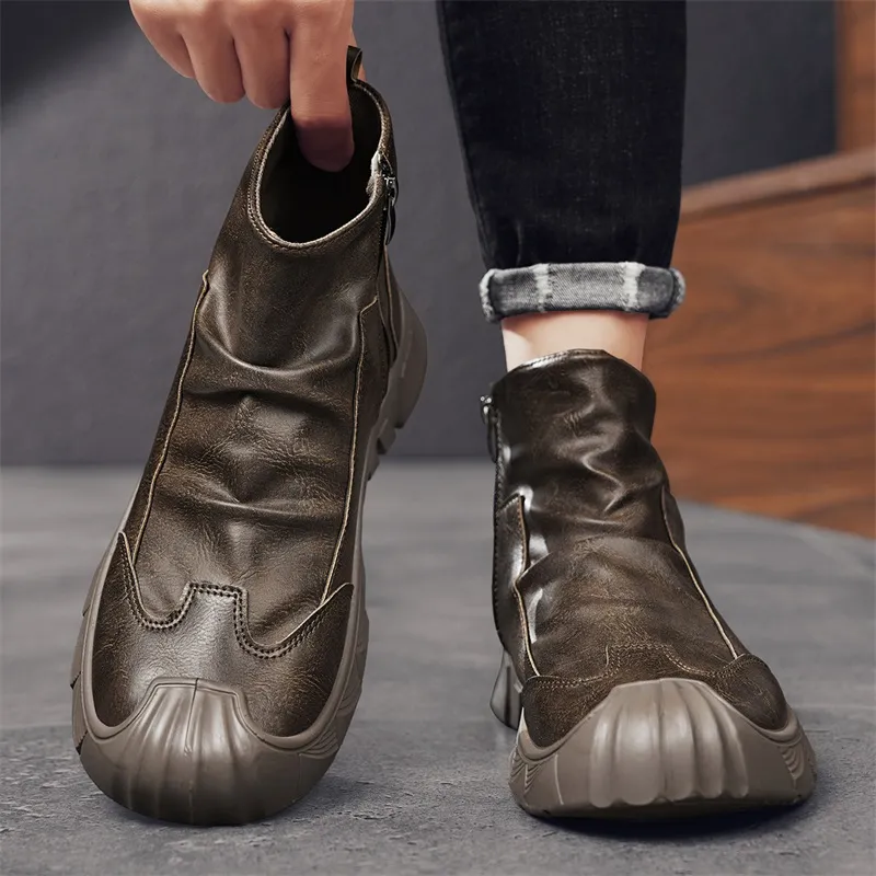 EASTERN CAMEL Ankle Boots Men's-11