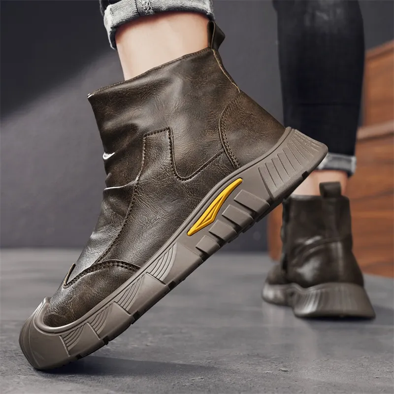 EASTERN CAMEL Ankle Boots Men's-10