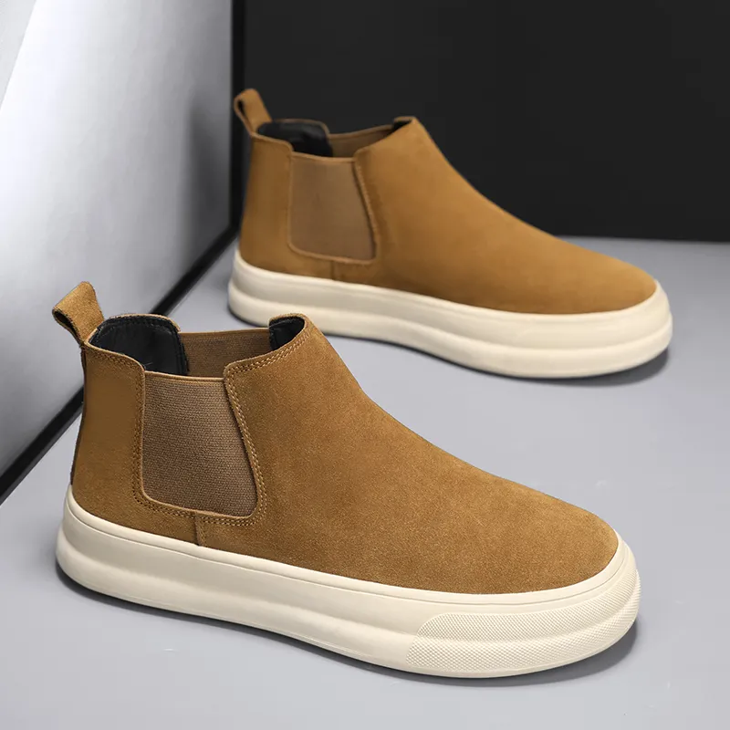 EASTERN CAMEL Short Chelsea Boots Men's-7