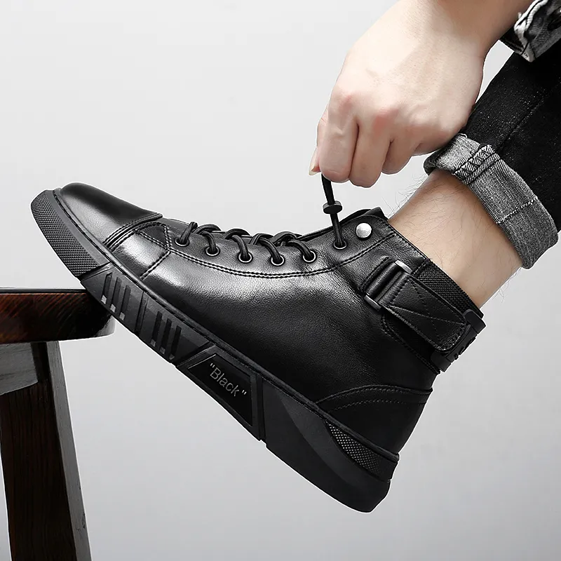 EASTERN CAMEL Ankle Boots Men's Black-5