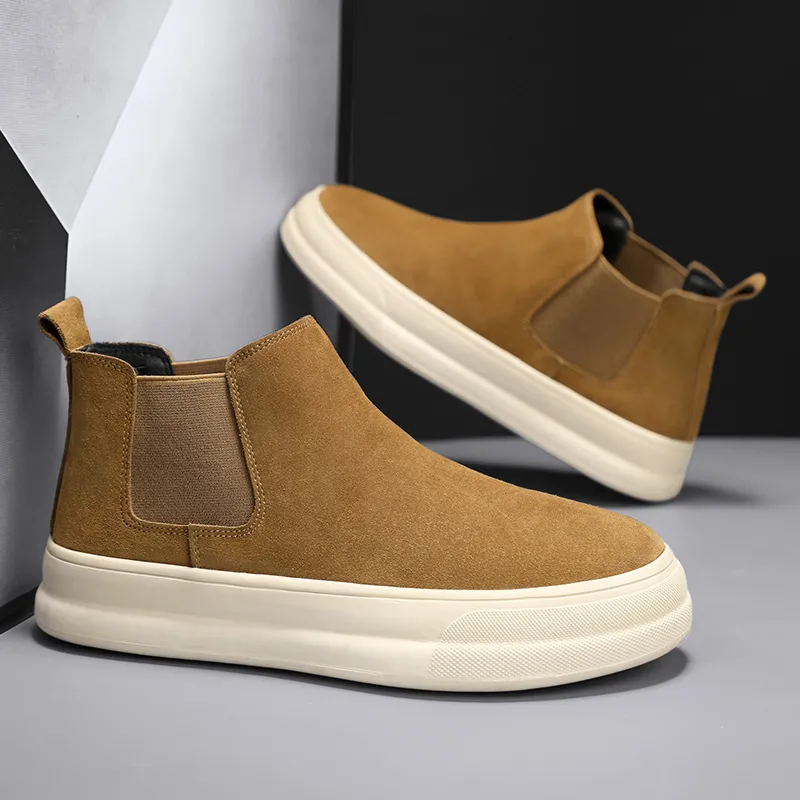 EASTERN CAMEL Short Chelsea Boots Men's-6