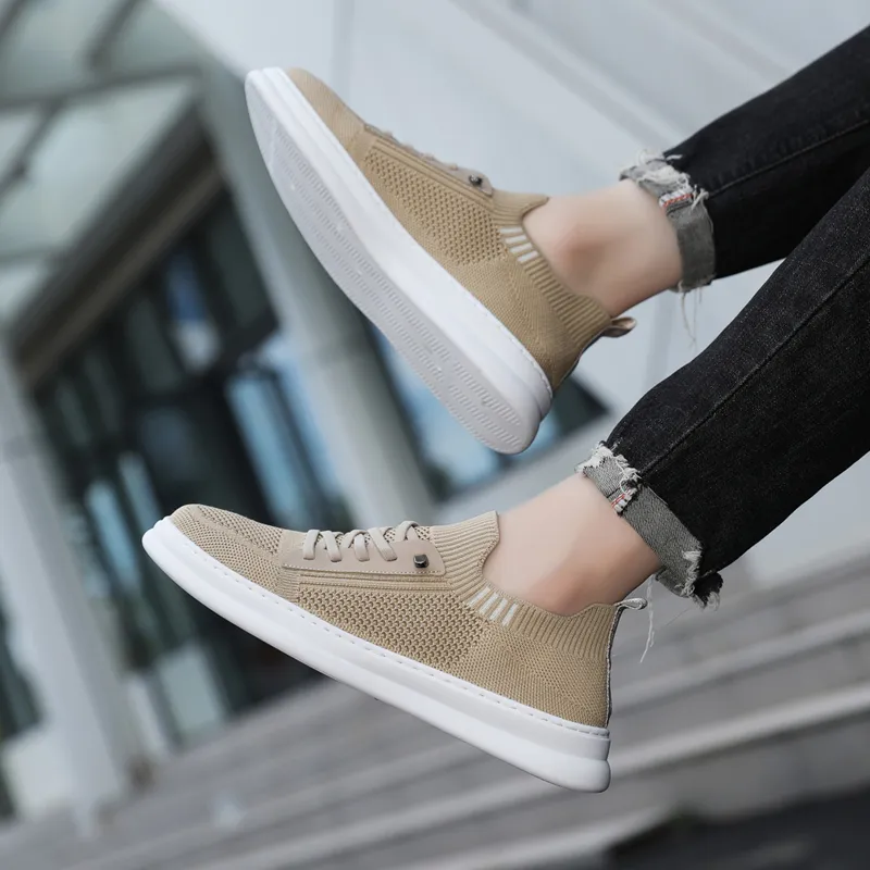 EASTERN CAMEL Slip Resistant Height Increasing Low Top Skateboard Shoes Men's-6