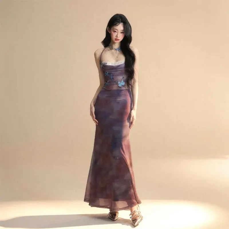 COVER TIME Slip Dresses Women's Purple-4