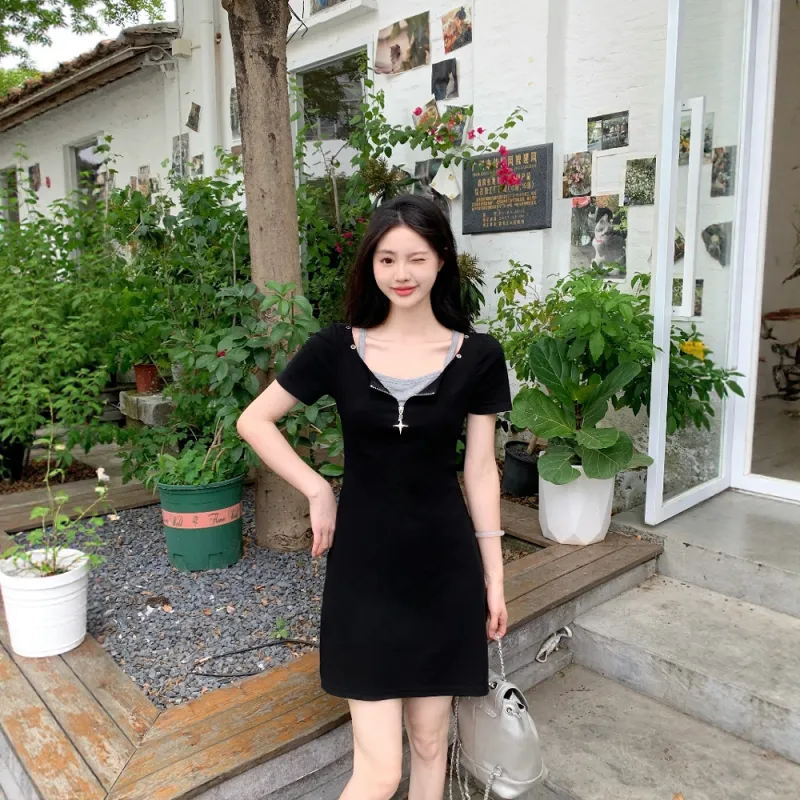 COVER TIME Short Sleeved Dress Women's-4