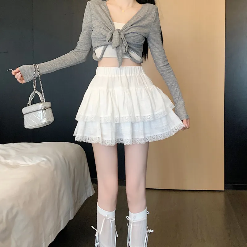 COVER TIME Casual Short Skirts Women's-3