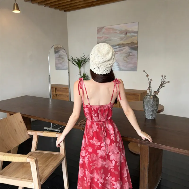 COVER TIME Slip Dresses Women's Red-6