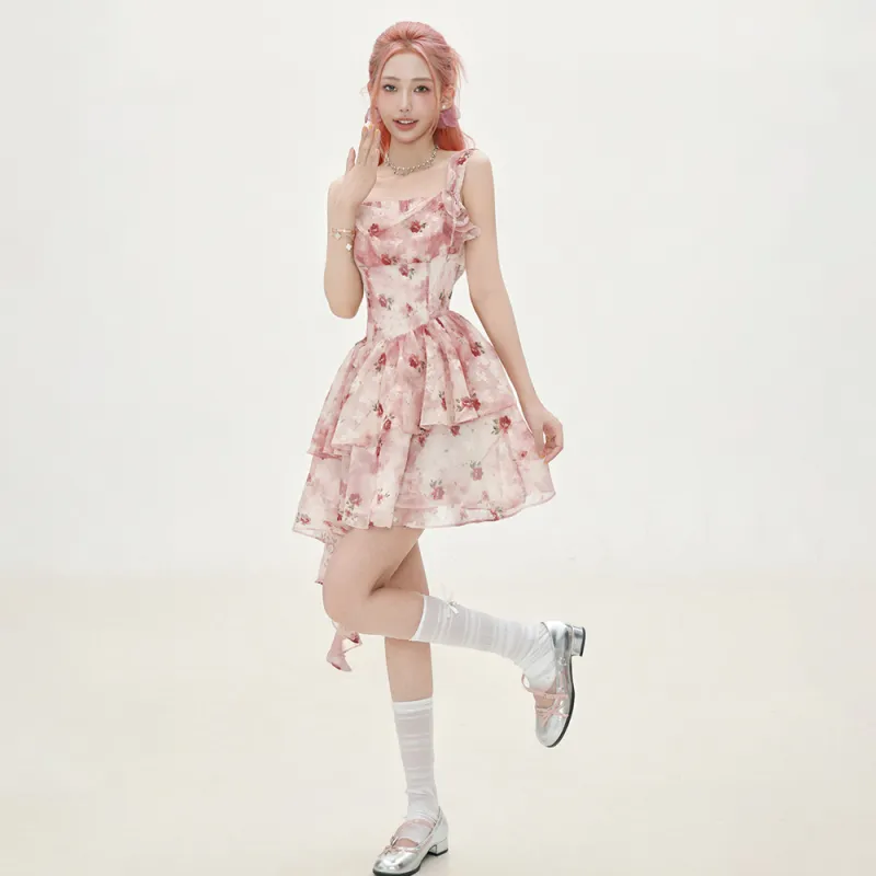 COVER TIME Slip Dresses Women's Pink-1