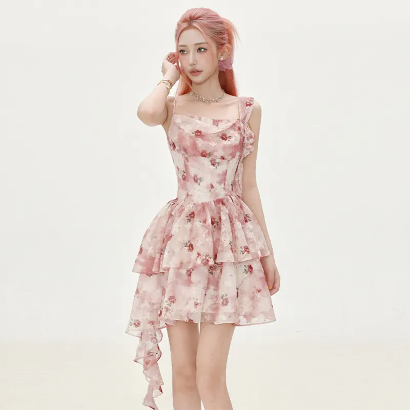 COVER TIME Slip Dresses Women's Pink-3