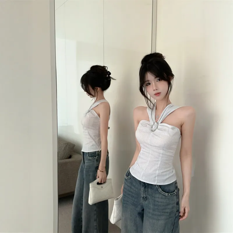 COVER TIME Tank Tops Women's Gray-4