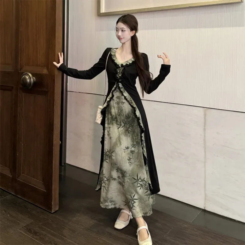COVER TIME Long Sleeved Dress Women's-5