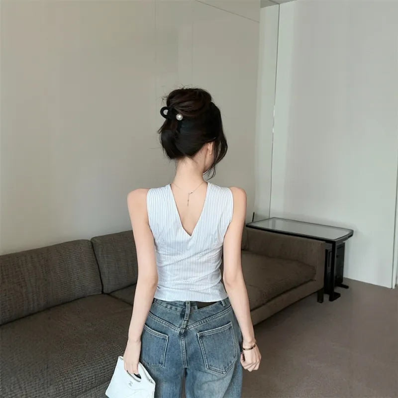 COVER TIME Tank Tops Women's Gray-6